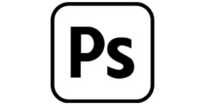 Das Logo von Adobe Photoshop. Mit diesem Bildbearbeitungs- und Design-Tool arbeitet SinusQuadrat, die Digitalagentur aus Offenburg.